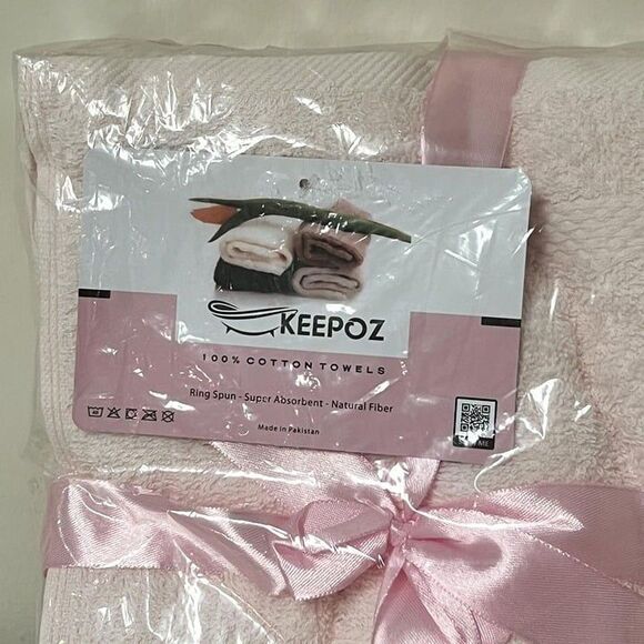 24 Pack WashCloths Set 12"x12" 100% Cotton Soft and Fluffy - Pink - Picture 4 of 6